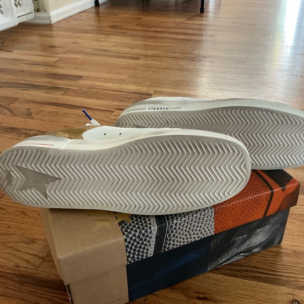 Golden Goose orange and blue StarDan sneakers - Picture 4 of 7